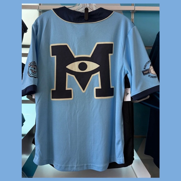 Disney Parks 2025 Monsters University Inc Baseball Jersey Sully Mike LARGE - NEW - Picture 2 of 2
